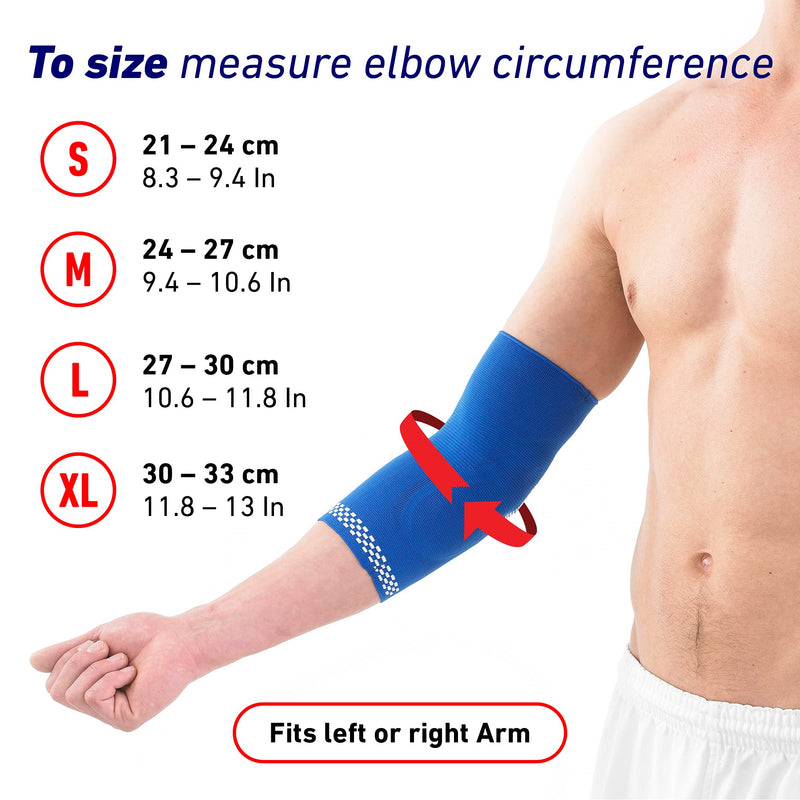 Neo G Elbow Support Brace with Silicone Patella Cushion for Joint Pain Relief, Elbow Injury, Recovery, Tendonitis, Sprains, Tennis Elbow, Golfers Elbow - Elbow Compression Sleeve - Airflow Plus - XL X-LARGE: 30 - 33 CM - BeesActive Australia