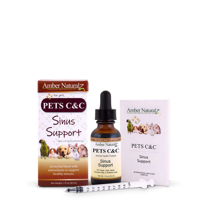 AMBER NATURALZ - Pets C&C - Sinus Support - for Petz - 1 Ounce - BeesActive Australia