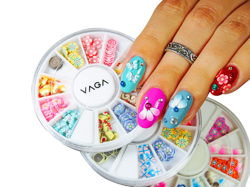 VAGA Fruit Nail Art Slices 120 Designs 1000pc Nail Art Decorations Fruit Slices Nail Art Set - Nails Designs And Decoration Pattern Slices - BeesActive Australia