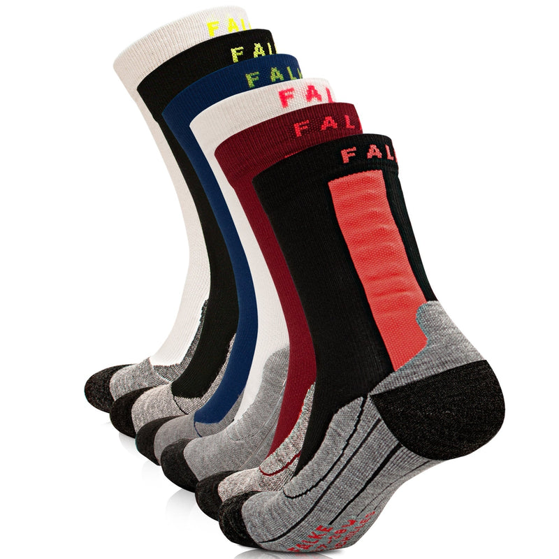FALKE Men's Achilles Running Socks - Sports Performance Fabric, More Colors, 1 Pair Black (Black 3001) 46-48 - BeesActive Australia