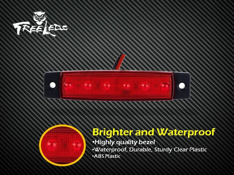 [AUSTRALIA] - Tree Leds Interior Boat Light Marine Strip Utility LED Deck Lights for Boats 12 Volts (Pack of 2) Red 