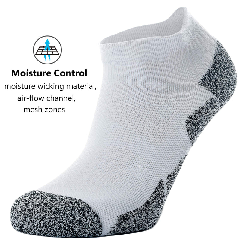 CWVLC Unisex Cushioned Compression Athletic Ankle Socks Multipack Medium 6-pairs Mix-colors - BeesActive Australia