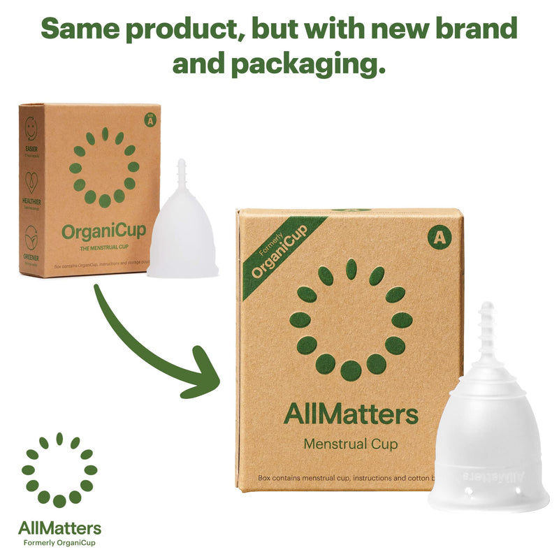 AllMatters Menstrual Cup (Formerly OrganiCup) Size A, for Those Who Haven’t Given Birth Vaginally. Award Winning Period Cup - BeesActive Australia
