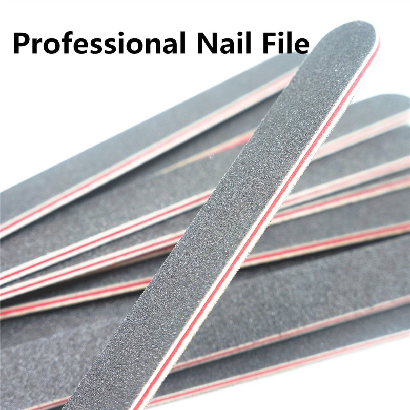 Nail Files Black Straight Nail file Double Sided VIVID STELLA Emery Board SOLD BY VIVI NAIL - BeesActive Australia