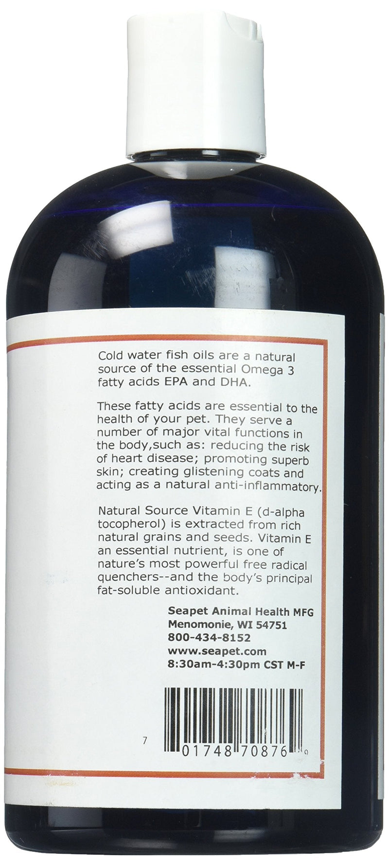 Sea Pet Omega Plus Fish Oil with Natural Vitamin E (16 oz) - BeesActive Australia
