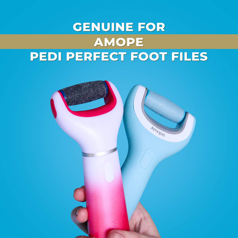 Amope Pedi Perfect Electronic Foot File Refills, Extra Coarse Rollers for Feet, Removes Hard and Dead Skin - 2 Count - BeesActive Australia