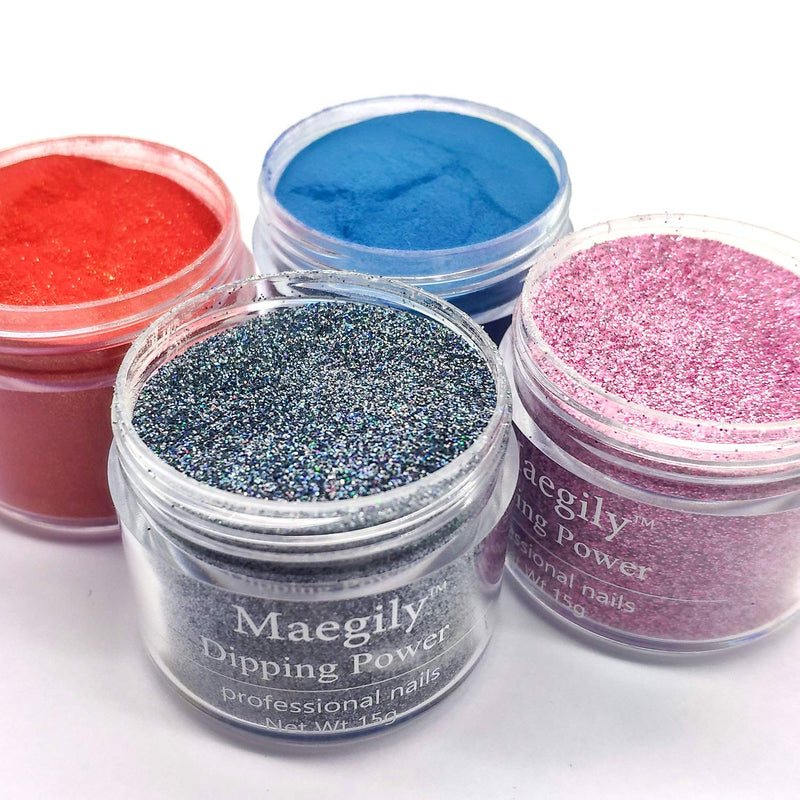 Dip Powder Nail Kit Starter, Maegily 10 Colors Nail Dipping Powder Kit Starter Set 14pcs For Acrylic Nail Art Kit-15g/0.53oz 14PC - BeesActive Australia