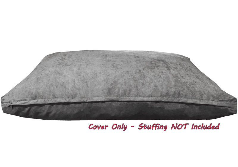 Dogbed4less DIY Durable Gray Microsuede Pet Bed External Duvet Cover and Waterproof Internal Case for Small, Medium to Extra Large Dog - Covers only 47"X29"X4" Extra Large - BeesActive Australia