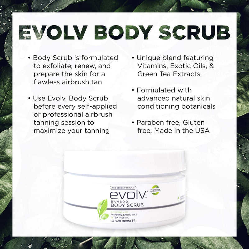 Evolv. Bamboo Body Scrub, Enriched with Vitamins, Exotic Oils & Tea Tree Oil 7 fl oz - BeesActive Australia