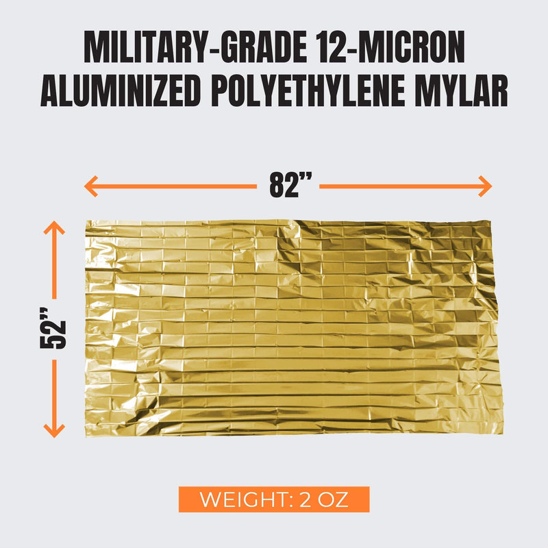 MEKKAPRO Emergency Mylar Thermal Blankets (4-Pack), Pocket Sized for Emergencies, Camping, Outdoors, Hiking, Survival, First Aid (Gold) Gold - BeesActive Australia