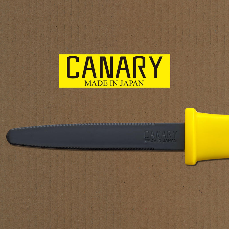 CANARY Corrugated Cardboard Cutter 7.5" [Non-Stick Coating Blade], Safety Box Cutter Package Opener Tool, Made in JAPAN, Yellow (2 pcs) 2 PCS - BeesActive Australia