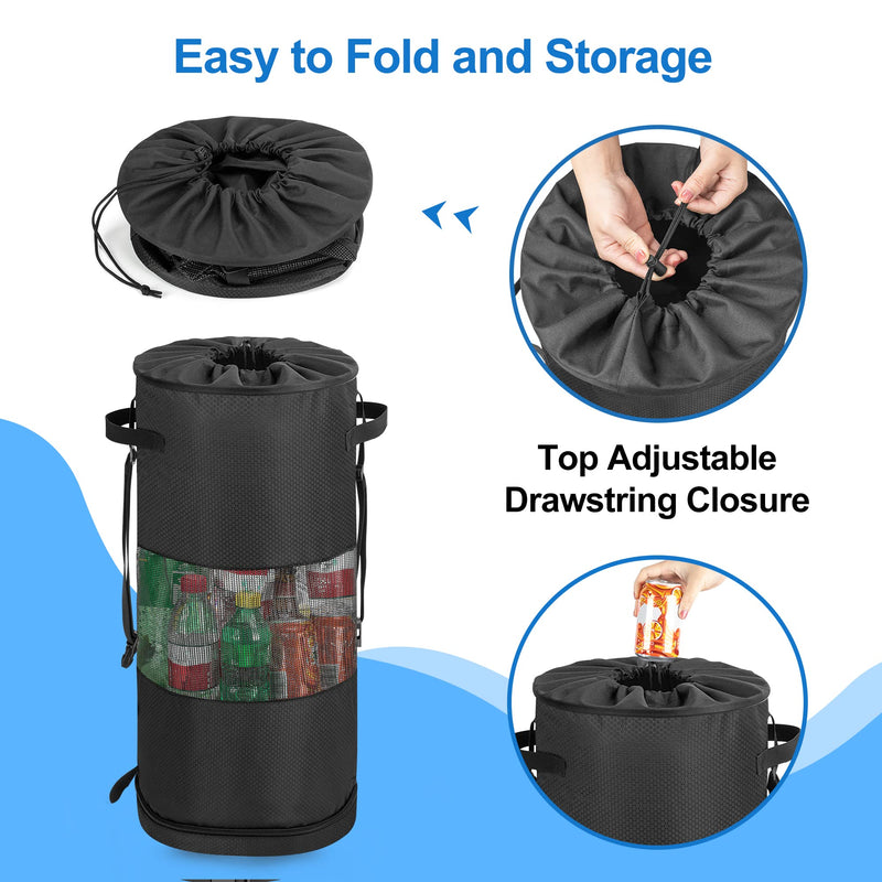 Fasrom Boat Trash Bag with Zipper Bottom for Easy Disposal, Black (Empty Bag Only, Patented Design) - BeesActive Australia