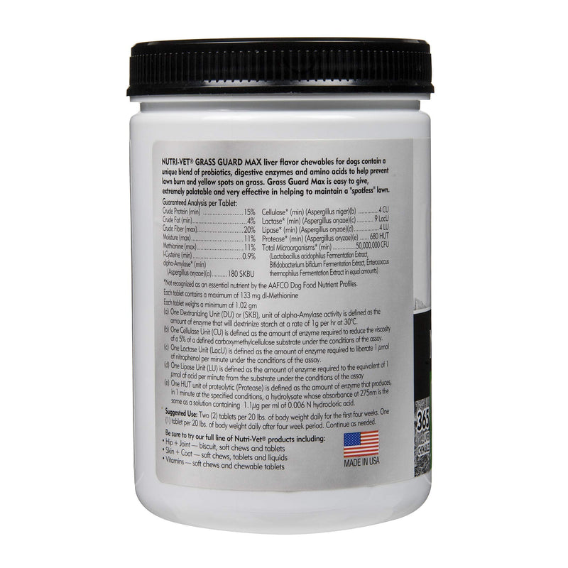 Nutri-Vet Probiotic Dog Supplements|Grass Guard Max with Probiotics & Digestive Enzymes 365 ct - BeesActive Australia