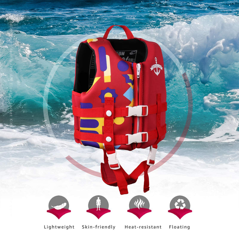 Boglia Kids Swim Vest Toddler Life Jacket Infant Life Vest Pool Float with Adjustable Safety Strap,Floaties for Age 1-9 Years/22-50Lbs Large Red - BeesActive Australia