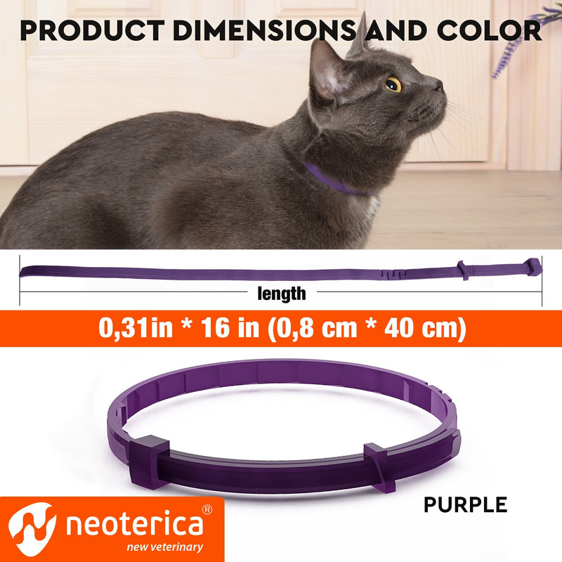 Cat Calming Collar & Pet Anti Anxiety Products - Feline Calm Pheromones Collars & Cats Stress Relief - Relaxivet Comfort Helps with Pee, New Zone, Aggression, Fighting with Dogs & Other Behavior 2 Count (Pack of 1) - BeesActive Australia