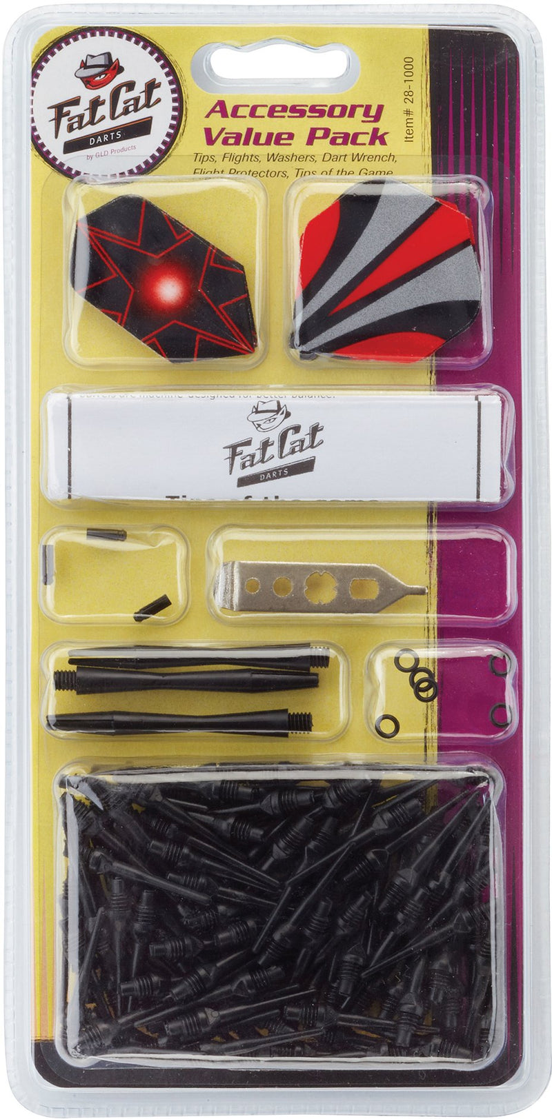 Fat Cat Dart Accessory: Soft Tip Darts Tune Up Tool Kit (Shafts, Flights, 2BA Dart Points and Mechanic Wrench) - BeesActive Australia