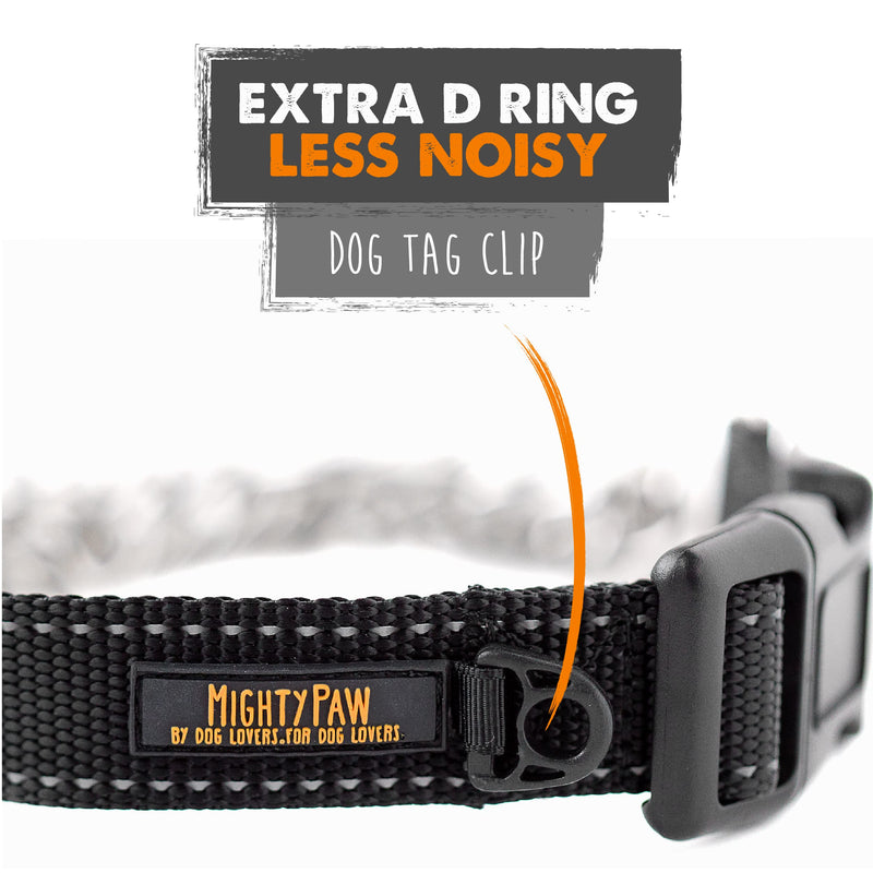 Mighty Paw Martingale Collar, Training Dog Collar, Limited Cinch Chain Pet Gear for No Pull Leash Walking Large Black - BeesActive Australia