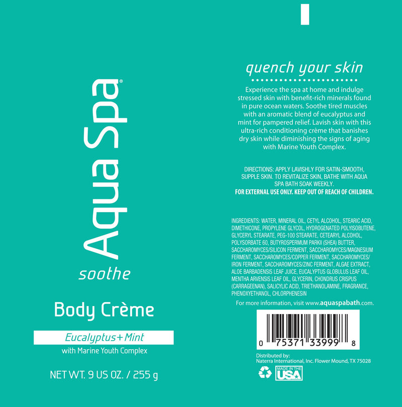 Aqua Spa Soothe Body Creme, 9 Ounce - BeesActive Australia