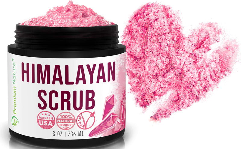 Himalayan Salt Exfoliating Body Scrub - Face Hand Lip Foot & Body Shower Scrub with Pink Sea Salt Essential Oil Acne Scar Treatment Natural Skin Care Exfoliator Mens Facial Scrubber Cellulite Remover - BeesActive Australia