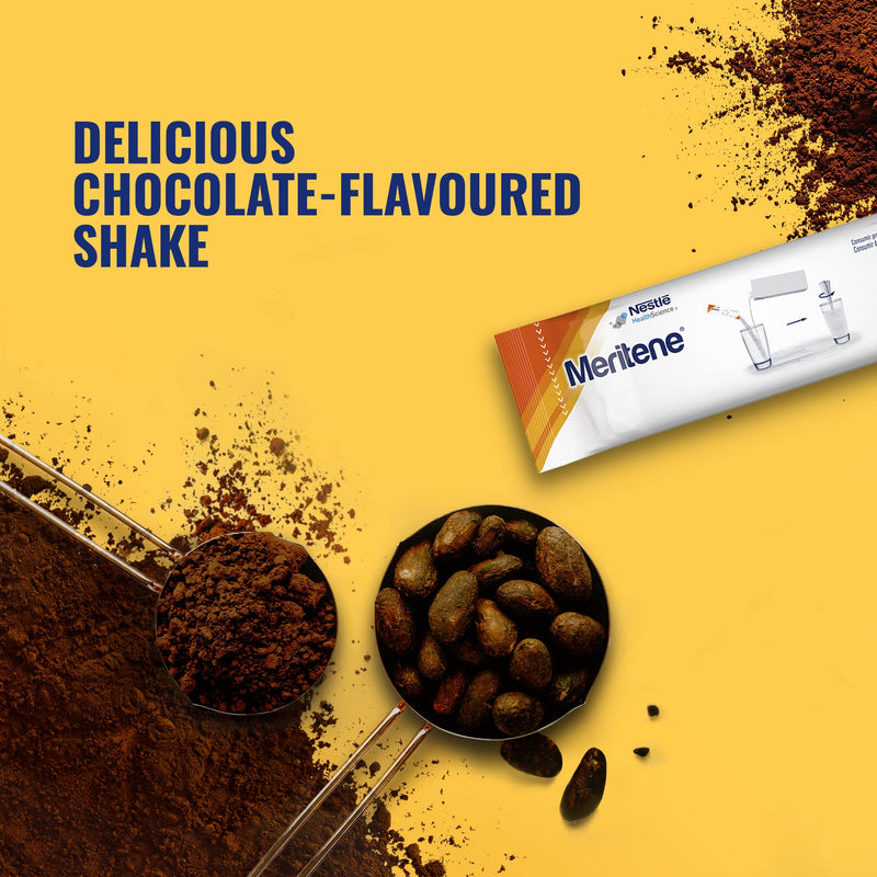 Meritene Energis Chocolate Shake |30g Sachets Pack of 15 | Proteins and Vitamins 30 g (Pack of 15) - BeesActive Australia