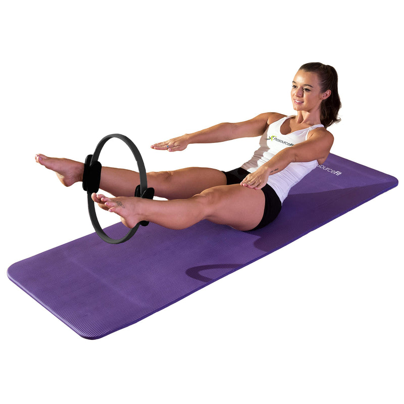 [AUSTRALIA] - ProsourceFit Pilates Resistance Ring 14" Dual Grip Handles for Toning and Fitness Black 