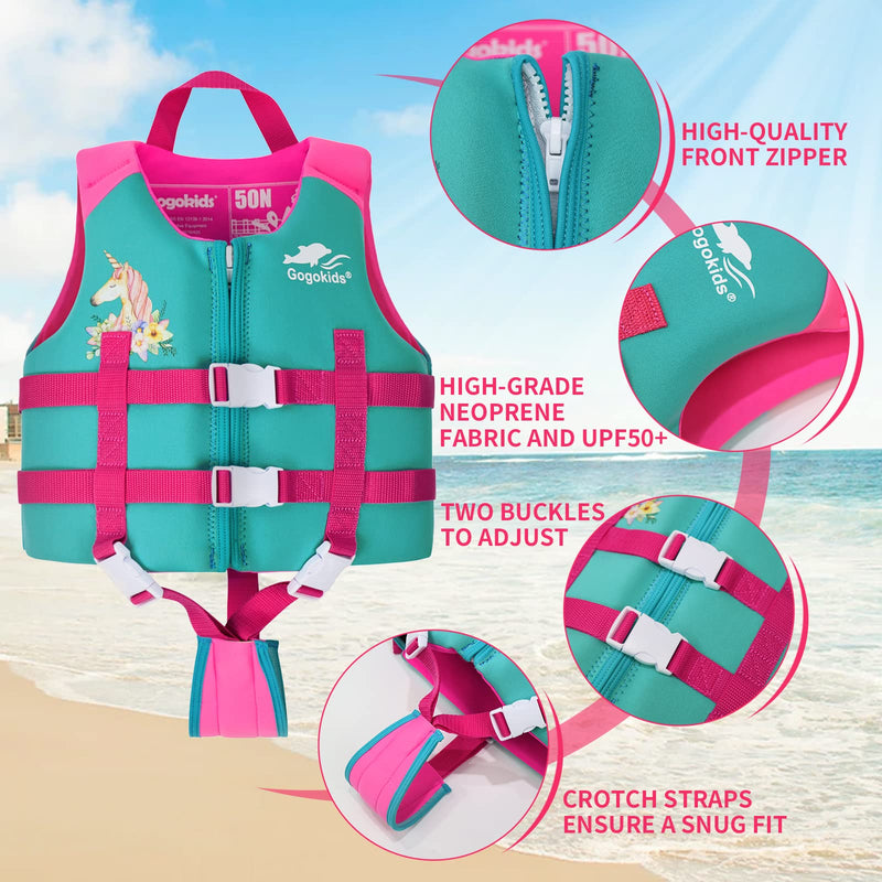 Toddler Swim Vest, Floaties for Toddlers, Kids Swim Vest Floation Swimsuit Swimwear with Adjustable Safety Strap for Unisex Children Pink 2-3 Years - BeesActive Australia