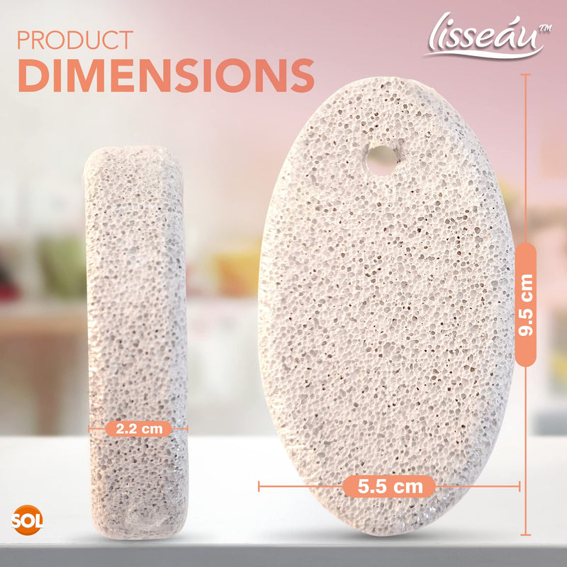 2pk Natural Pumice Stone for Feet | Callus Remover Feet Scrubber Dead Skin Pumice Stones | Foot Scrubber Pumice Stone Feet | Foot Pumice Stone for Hands Foot Stone Pumice for Hard Skin + SOL Notebook - BeesActive Australia