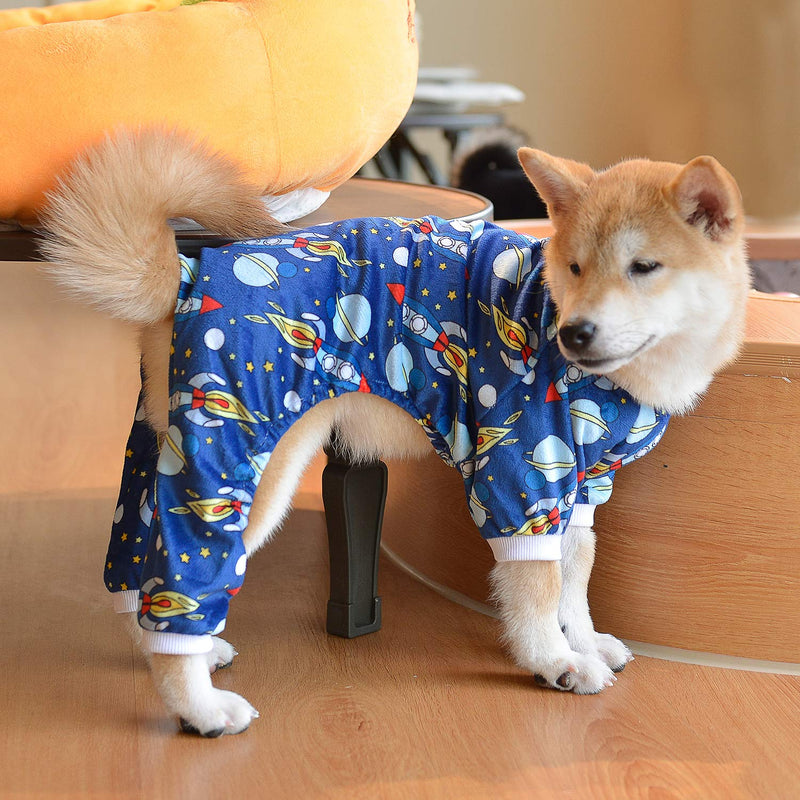 CuteBone Dog Pjs Onesies Pet Clothes Jumpsuit Cat Apparel Soft Puppy Pajamas X-Large Rocket - BeesActive Australia