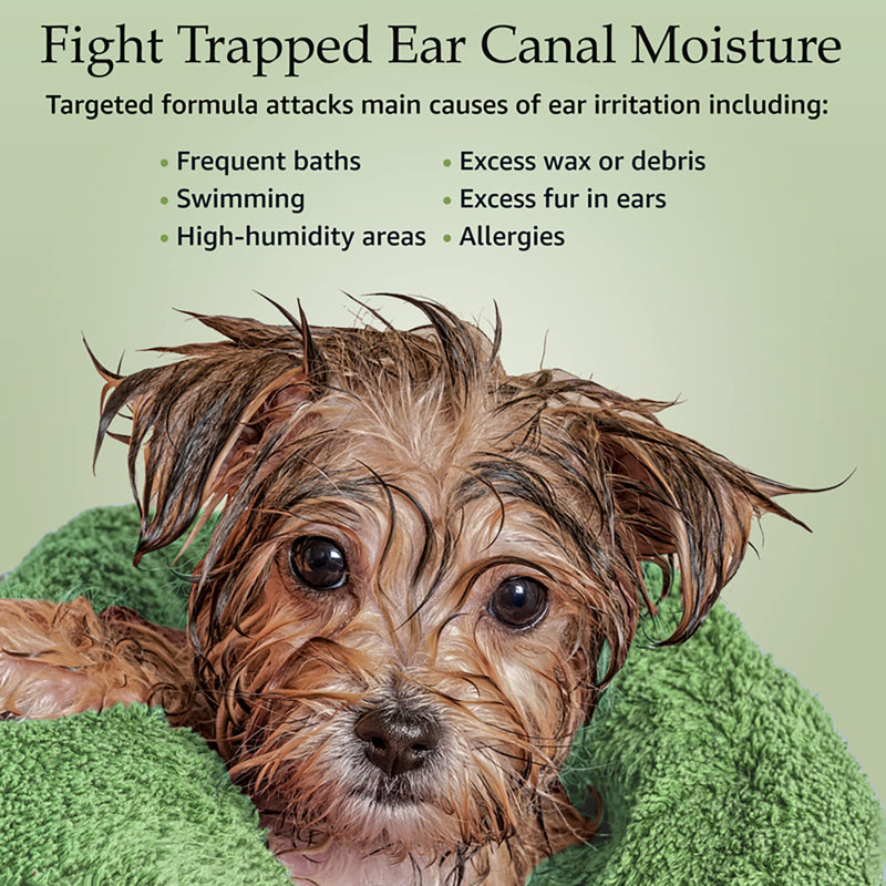 Prime Paws Cat & Dog Ear Cleaning Solution - Otic Ear Solution for Dogs - Liquid Flush for Soothing Itchy Ears & Effective Otic Care - Cucumber Melon Scent - 8 oz - BeesActive Australia