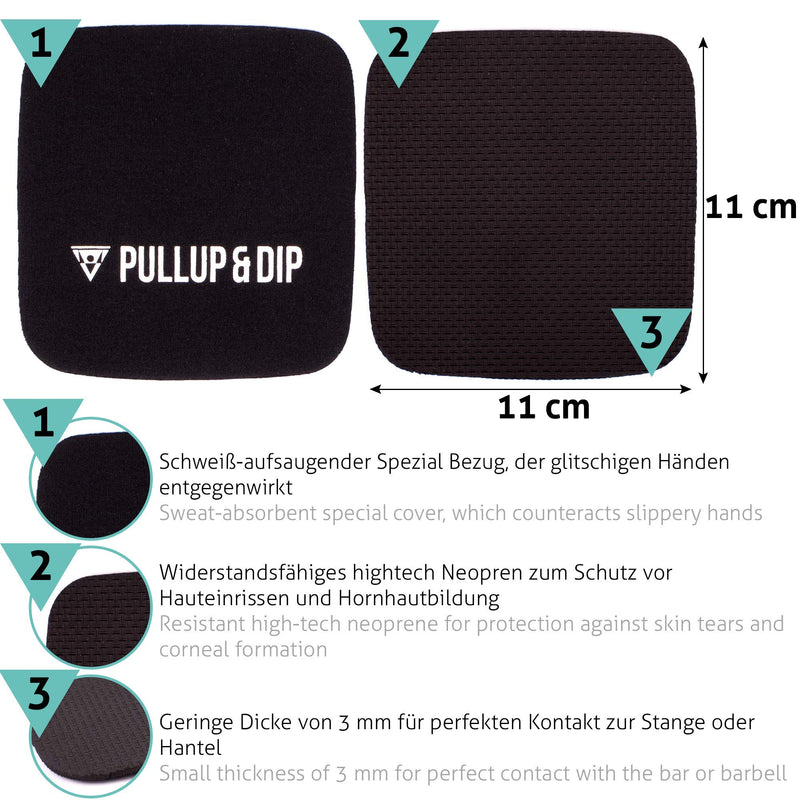 PULLUP & DIP Neoprene Grip Pads for Weightlifting [Set of 4], Workout Pads, The Alternative to Gym Workout Gloves, Gym Pads for Weightlifting & Calisthenics, No More Sweaty Gym Gloves - BeesActive Australia