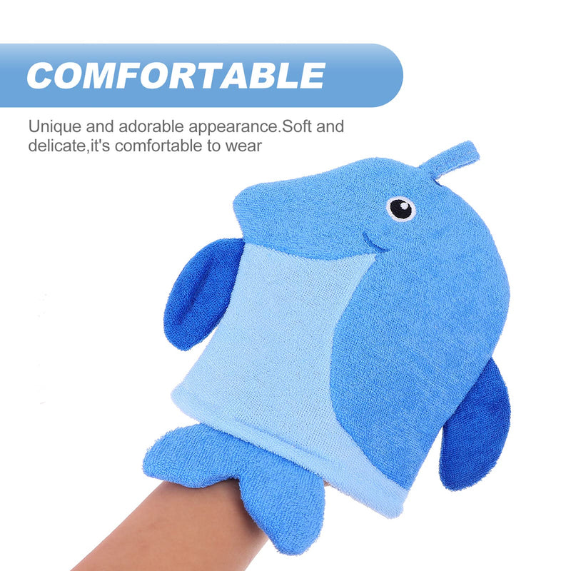STOBOK 5pcs Kids Bath Sponge Mitt Glove for Toddler Cute Animal Shower Bathing Mitt Loofah Soft Wash Gloves Body Scrub for Baby Toddler(Random Style) - BeesActive Australia
