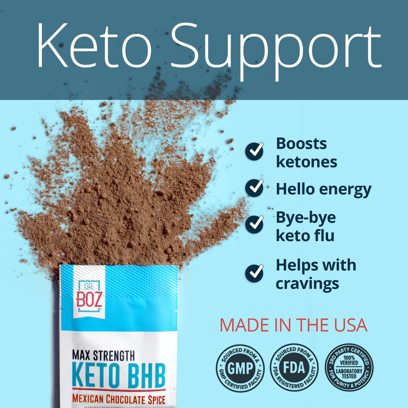 Mexican Chocolate Spice Max Strength Keto BHB Powder [20 Sachets,16.6g] -Best Keto Supplement for Weight Loss - Keto Supplement | Keto Shake – Keto Diet BHB Powder - BeesActive Australia
