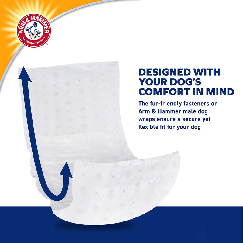 Arm & Hammer for Pets Dog Diapers, 12 Count-Ultra-Absorbent, Adjustable Dog Diapers with Leak-Proof Protection and Wetness Indicator-Male and Female Dog Wraps, Diapers for Pets from Arm and Hammer Male Small - 12 Count - BeesActive Australia