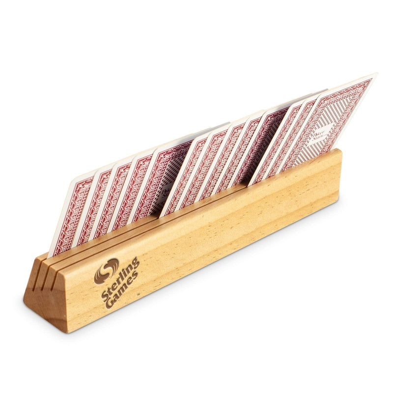 Sterling Games Solid Wooden 9" Playing Cards Holder Set of 4 - BeesActive Australia