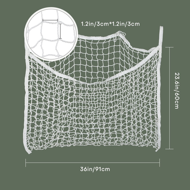 FLKQC Full Day Slow Feed Hay Net Bag Horse Feeding Large Feeder Bag with Small Holes Feed Horse Reduces Horse Feeding Anxiety and Behavioral Issue(36" Length x 23.6" Width) - BeesActive Australia