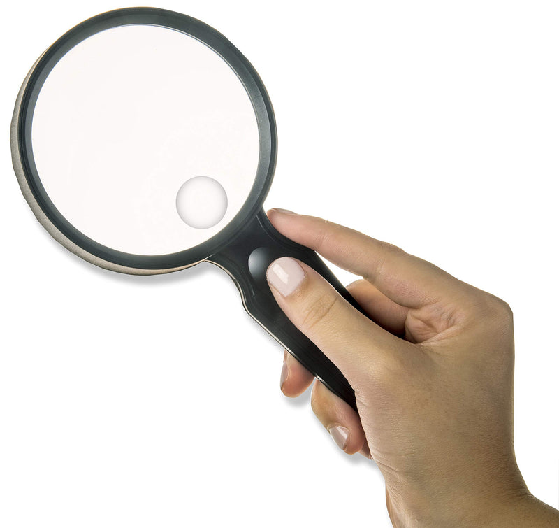 Carson MagniView Handheld 2x Magnifier with 4.5x Spot Lens 2x Magnification (3.25'' Lens Diameter) DS-36 - BeesActive Australia