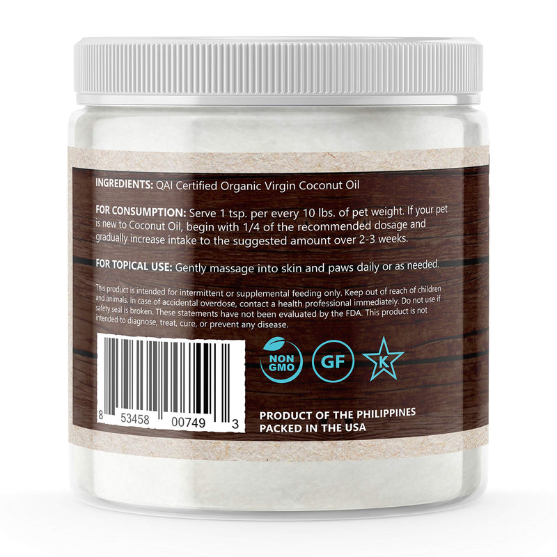Raw Paws Organic Virgin Coconut Oil for Dogs & Cats, 8-oz - Supports Immune System, Digestion, Oral Health, Thyroid - All Natural Allergy Relief for Dogs, Hairball Relief - BeesActive Australia