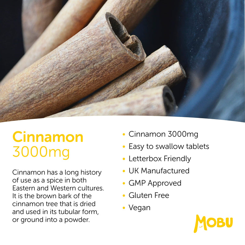 Ceylon Cinnamon 3000mg 120 Tablets � Blood Sugar Control Weight Management � Anti-Inflammatory � Vegan � MOBU UK - BeesActive Australia