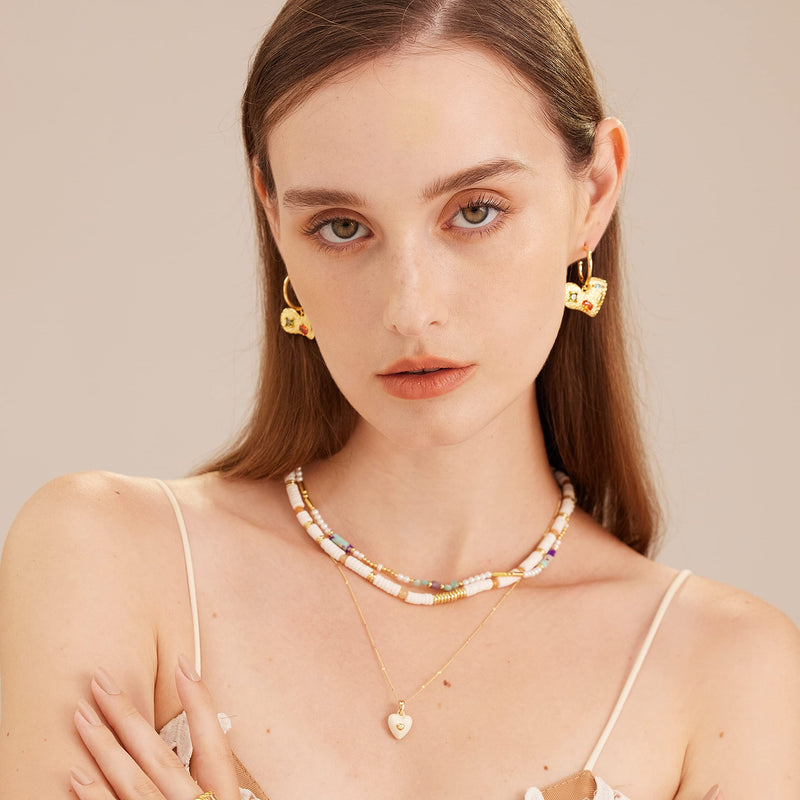 C.Paravano Necklace Women | Pendant Necklaces for Women|18K Gold Plated Chain Necklace | Fashion Necklaces | Gold Necklaces for Women | Women Necklace Jewelry | Metal Choker F2_Gold - BeesActive Australia