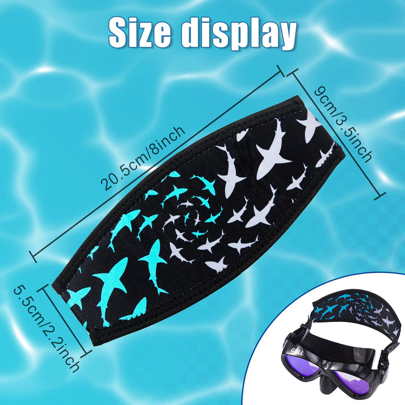 4 Pieces Diving Mask Slap Straps Cover Neoprene Dive Mask Strap Swimming Waterproof Mask Strap Cover Dive and Snorkel Mask Strap for Men and Women Water Sports - BeesActive Australia