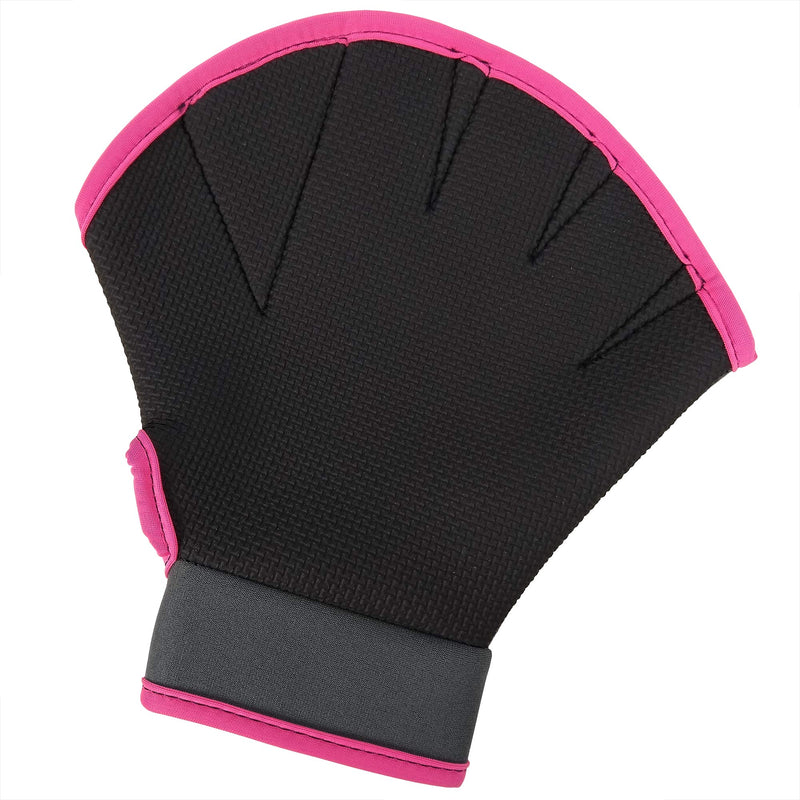 Flow Swimming Resistance Gloves - Webbed Gloves for Water Aerobics, Aquatic Fitness, and Swim Training Gray/Pink Medium - BeesActive Australia