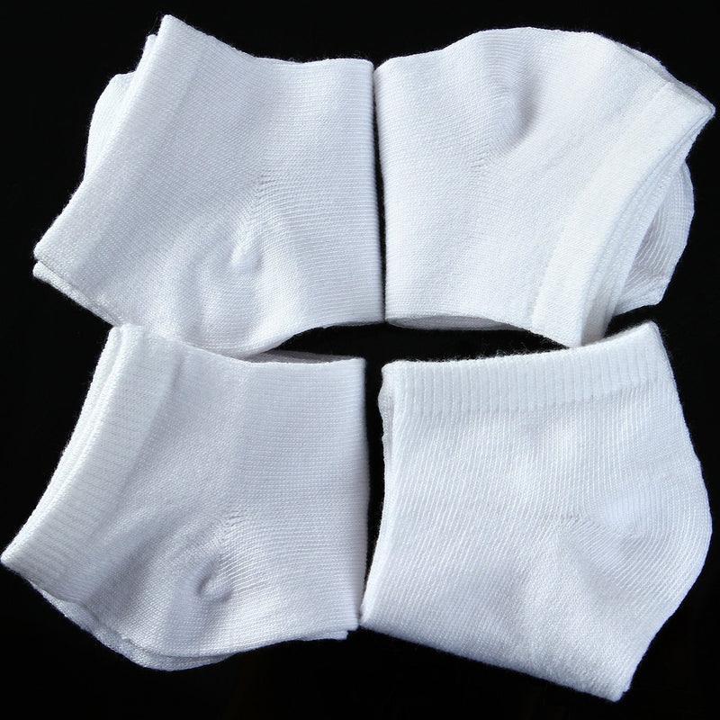 Cooraby 15 Pack Kids' Half Cushion Low Cut Athletic Ankle Socks Boys Girls Ankle Socks White 8-10 Years - BeesActive Australia
