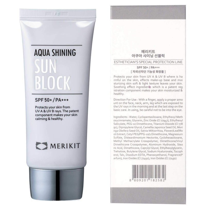 MERIKIT Aqua Shining SUN BLOCK. Protects Your skin from UV A & UV B rays (SPF50/ PA+++) Repairing wrinkles. - BeesActive Australia