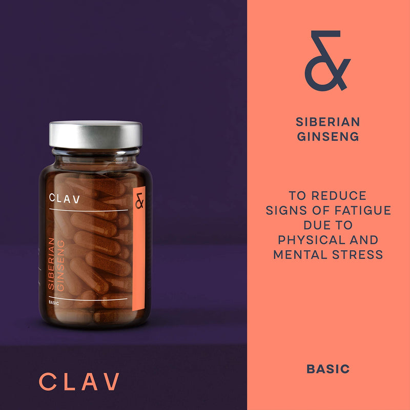 Siberian Ginseng Extract - 900mg Eleutherococcus Root Powder - Reduction of Tiredness & Fatigue - 60 Ginseng Capsules - Vegan - Made in Germany - BeesActive Australia