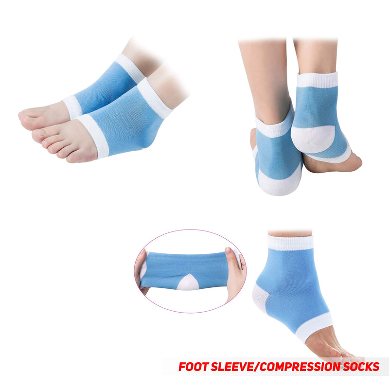 Plantar Fasciitis Foot Pain Relief 14-Piece Kit – Premium Planter Fasciitis Support, Gel Heel Spur & Therapy Wraps, Compression Socks, Foot Sleeves, Arch Supports, Heel Cushion Inserts & Heel Grips STANDARD (Women 8+ | Men 7-11.5) - BeesActive Australia