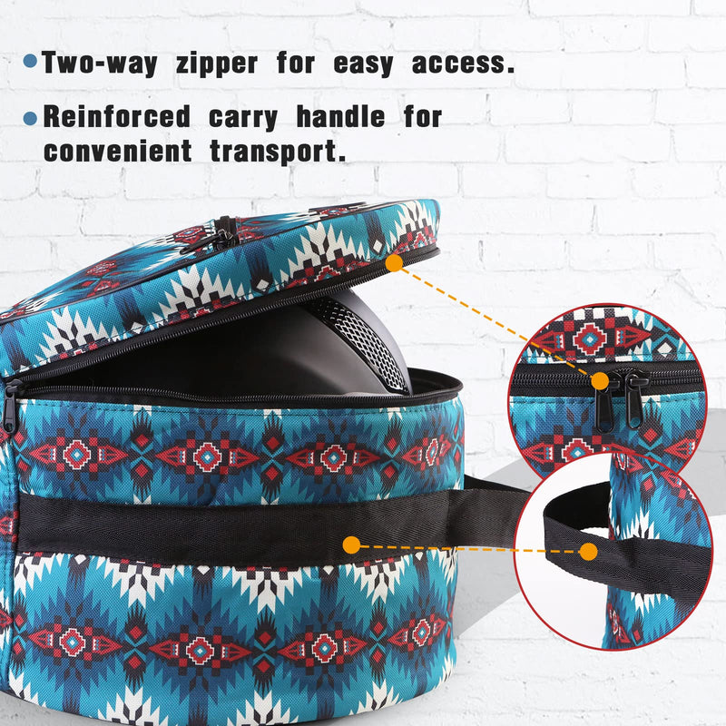 Harrison Howard Equestrian Motorcycle Riding Waterproof Helmet Bag Helmet Case Storage Carring Bag Tribal Abstracts - BeesActive Australia