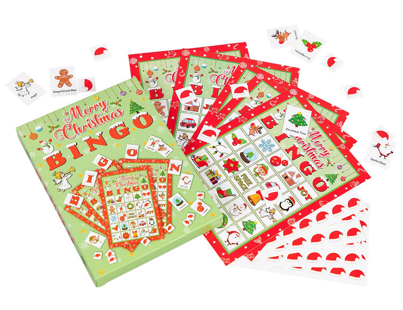 [AUSTRALIA] - Christmas Bingo Game Xmas Holiday Winter Party Supplies Favors (for 32 Players at Most) 