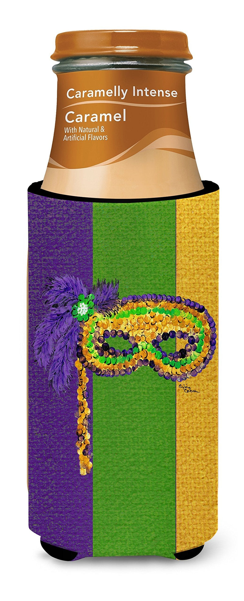 Caroline's Treasures 8362MUK Mardi Gras Ultra Beverage Insulators for Slim cans Mardi Gras Masquerade Mask Design, Slim Can, Multicolor - BeesActive Australia