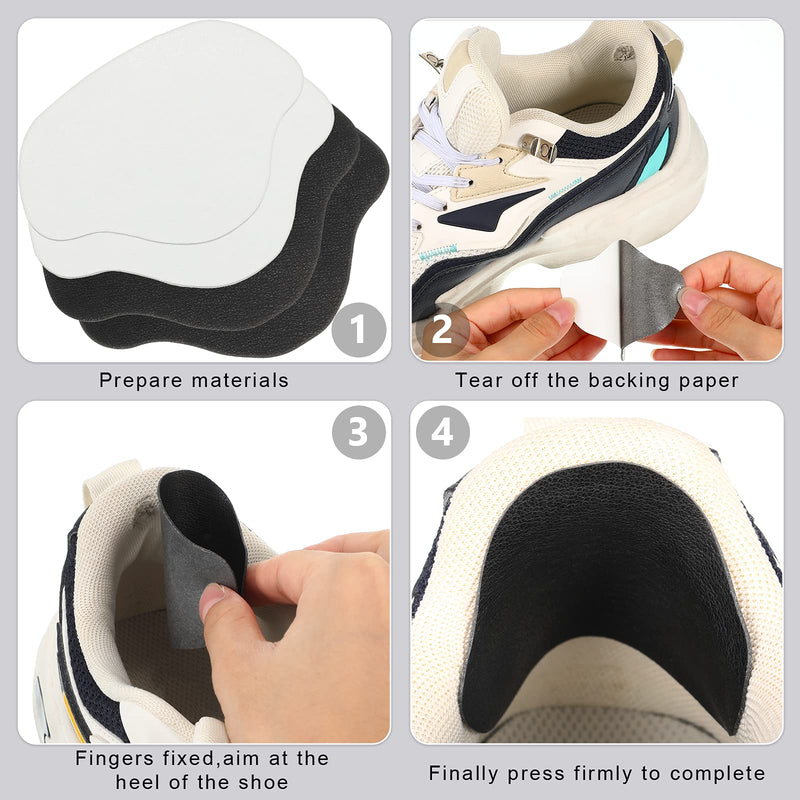 Boyiee 8 Pairs Shoe Heel Repair Patch Kit Shoe Sneaker Hole Repair Patch Self-Adhesive Shoe Heel Wear Hole Prevention Patch Insert for Most Types of Shoes and Seats, Large and Small - BeesActive Australia