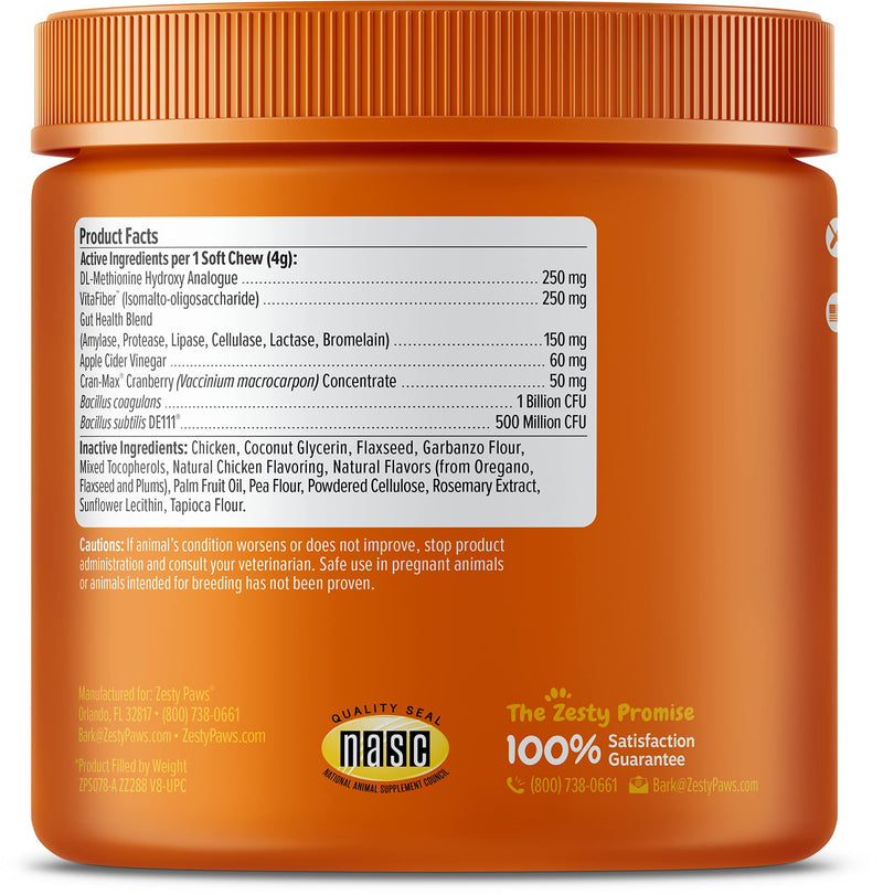 Zesty Paws Stay Green Bites for Dogs - Grass Burn Soft Chews for Lawn Spots Caused by Dog Urine Cran-Max Cranberry for Urinary Tract and Bladder with Apple Cider Vinegar Digestive Enzymes Chicken 90 Count - BeesActive Australia